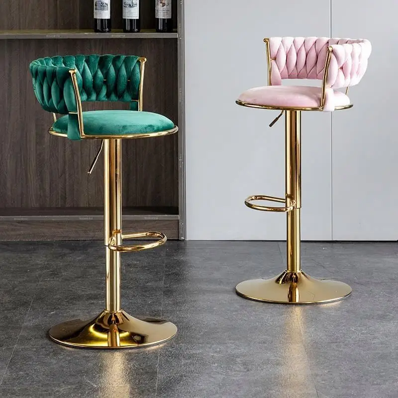 Office Chair Bar Counter Wholesale Restaurant Furniture Luxury Wooden Velvet Kitchen Leather Gold Luxury Stools Chair Bar