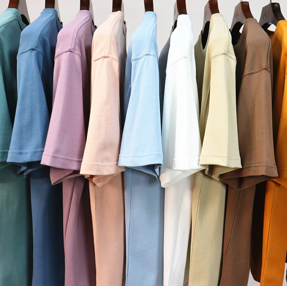 280g heavy cotton oversize t shirt mens thick t shirt blank drop shoulder tshirt oem printing