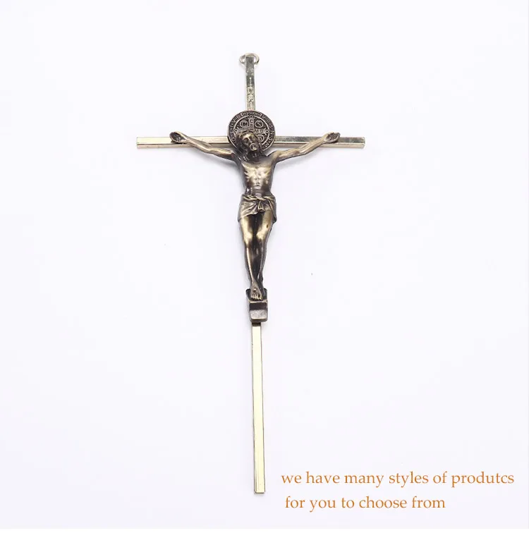 Jesus cross wall decor religious wall hangings metal Christ crucifix