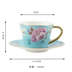 Durable Using Low Price Customized Bone China Teacup Ceramic Saucer Set