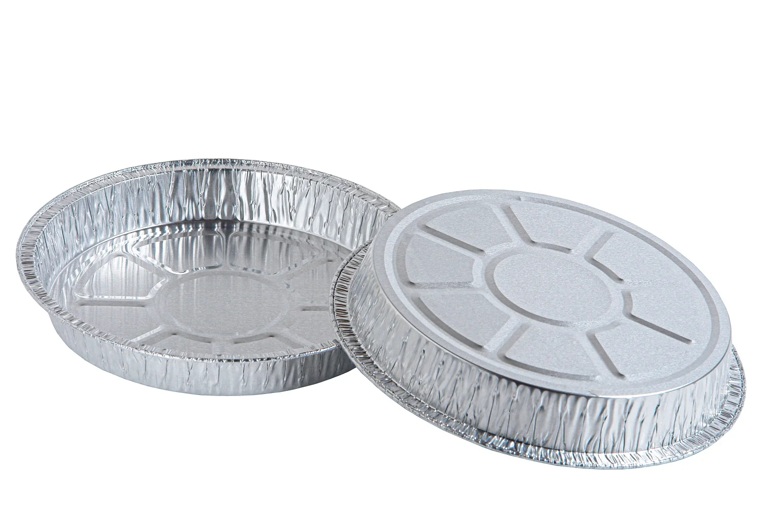 Disposable Round Aluminum Foil Airline Food Tray 430 ml, top 174 mm, height 23 mm