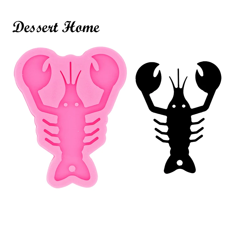 DY0540 Shiny Lobster Mouse Boy Keychains Mould for DIY Epoxy Resin Jewellery Making Custom Silicone Molds