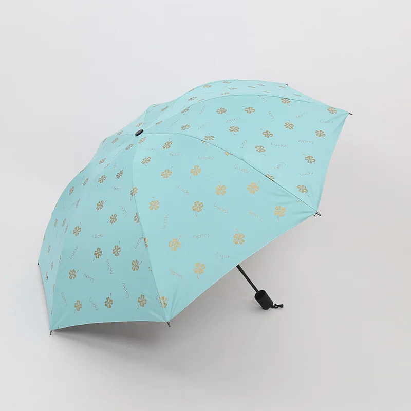 Quality Wholesale Print 3 Folding Umbrella Light Weight China Made Umbrella customized