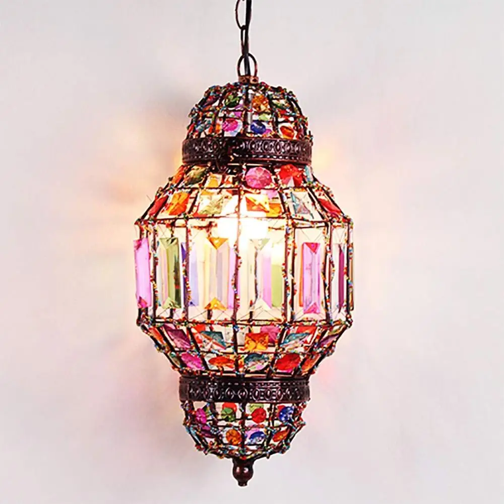 Handmade Turkish Mosaic Hanging Lantern Lamp Decorative Arabic Moroccan Chandeliers Pendant Lights