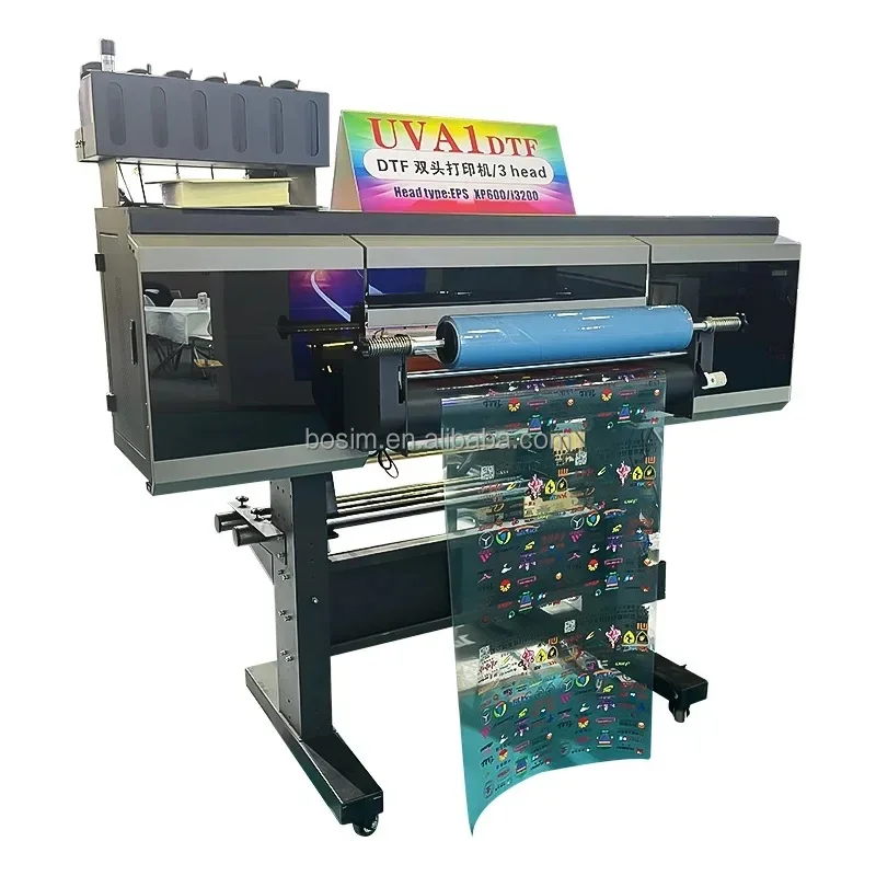 Bosim 24inch A1 UV DTF Printer with i3200 print head automatic laminator UV DTF Printing machine for sticker label printing