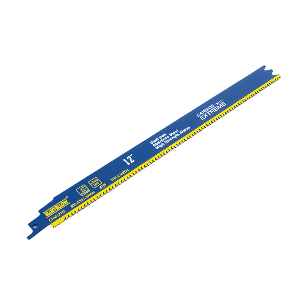 CT0412TM 12inch  Alloy Steel + Carbide Tipped Reciprocating Saw Blade for high strength alloys cutting