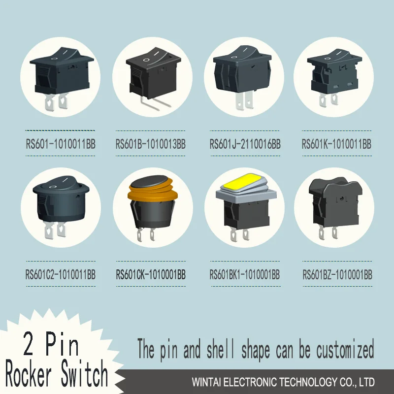 Wintai-Tech Double Pole Decora Switch Factory Kcd1 6A 250V 10A 125V 10 Amp Rocker Switch Manufacturer