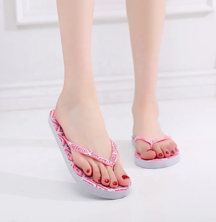 Custom Sublimation Flip Flops Sandals Fashion Beach Slippers Womens Lady Slipper