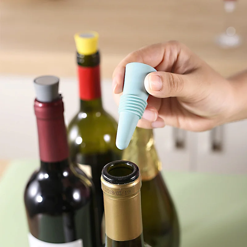 New Arrival HIgh Quality Silicone Wine Stopper Reusable BPA Free Wine Bottle Plugs Bottle Sealing Red Wine Stoppers