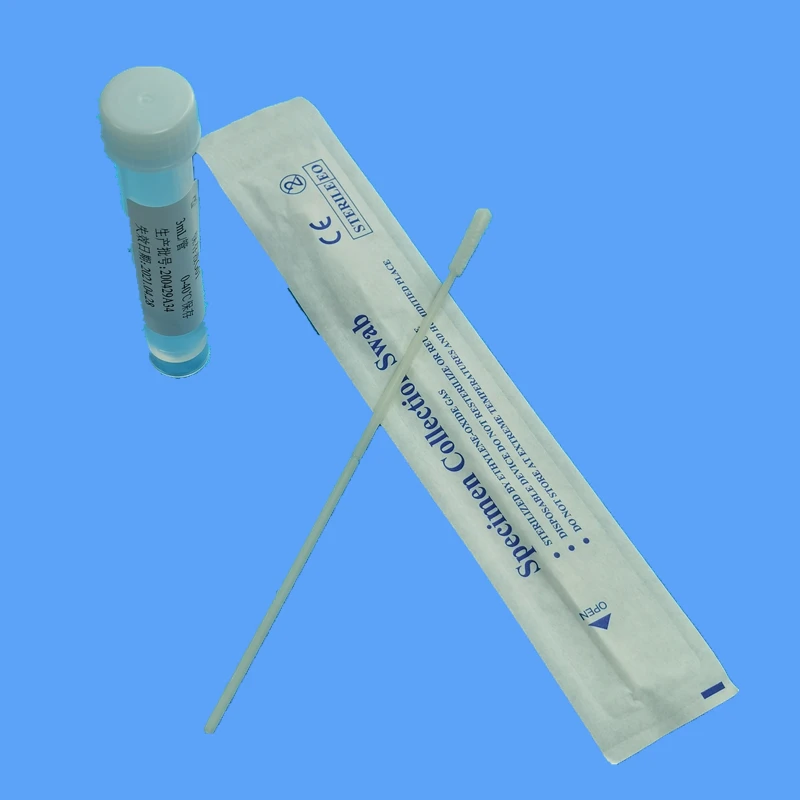 
Sterile RNA specimen collection Nasophoryngeal Throat flocked Swab 3ml transport swabs amies medium 