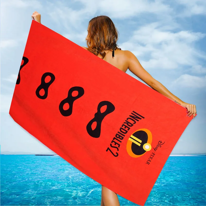 High quality velour reactive printing  100%cotton  beach towel  for adults