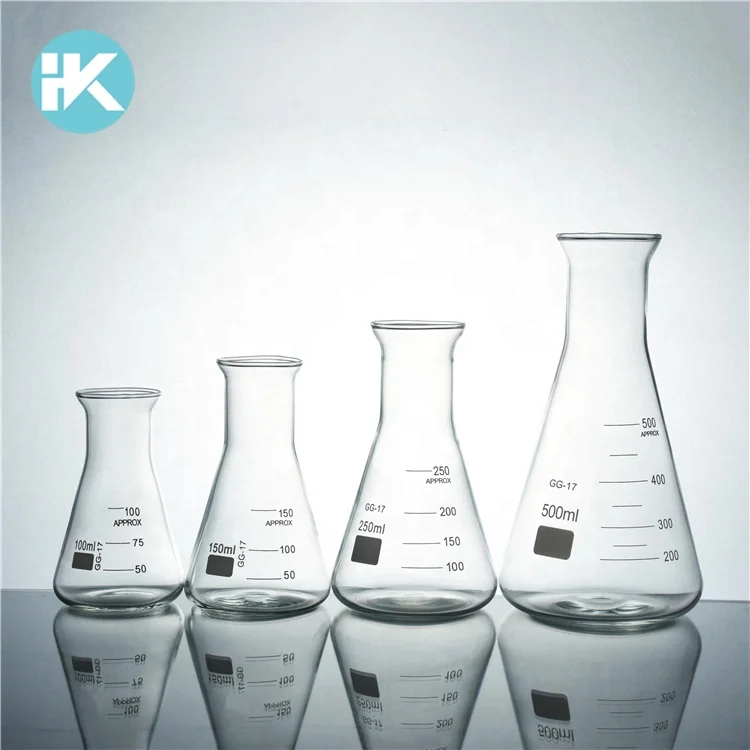 Лабораторная колба Huke с широким горлышком, коническая, с плоским дном, 50 ~ 5000 мл, колба Эрленмейера