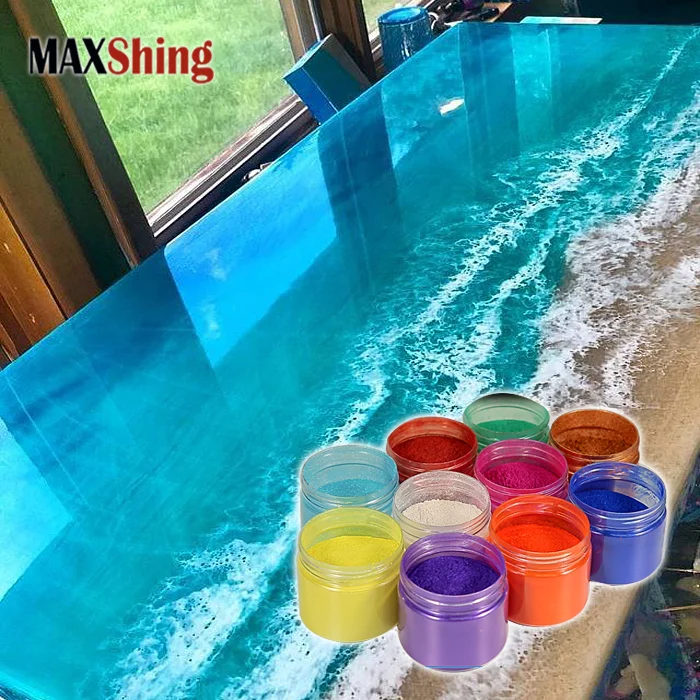 Перламутровое напольное покрытие для художественной смолы эпоксидная краска пигментная смола стола деревянного