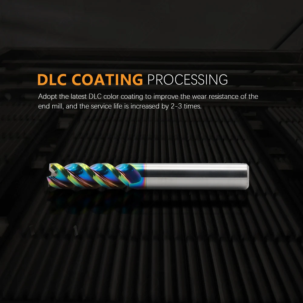 CNC machine carbide milling tool end mill aluminum router bits for hrc55 workpiece processing
