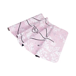 Wholesale Natural Tree Rubber Suede Yoga Mats Sustainable Gym Exercise Fitness Printed Pink Green Blue Yellow Marble Round Pad