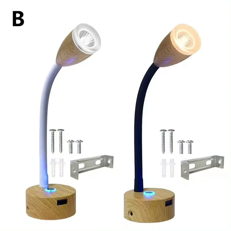 Flexible Gooseneck LED Clamp Reading Book Bed Laptop RV Night Lighting