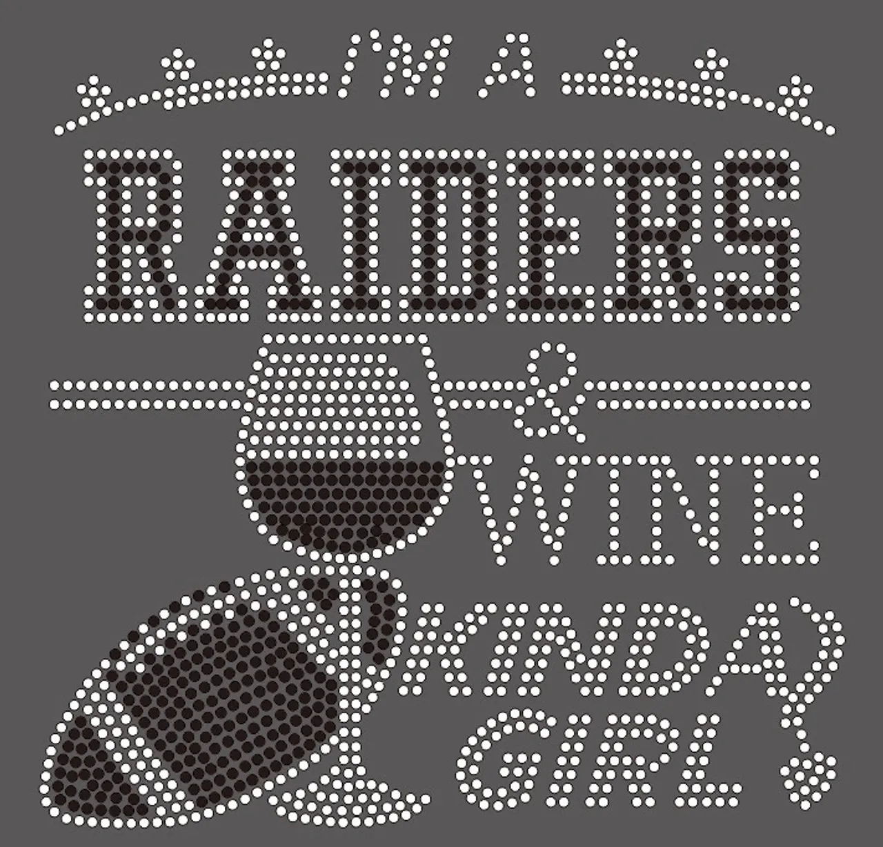 Custom  Crystal Motif Flatback  rhinestone Las Vegas Raiders  designers football logo transfers for tshirts