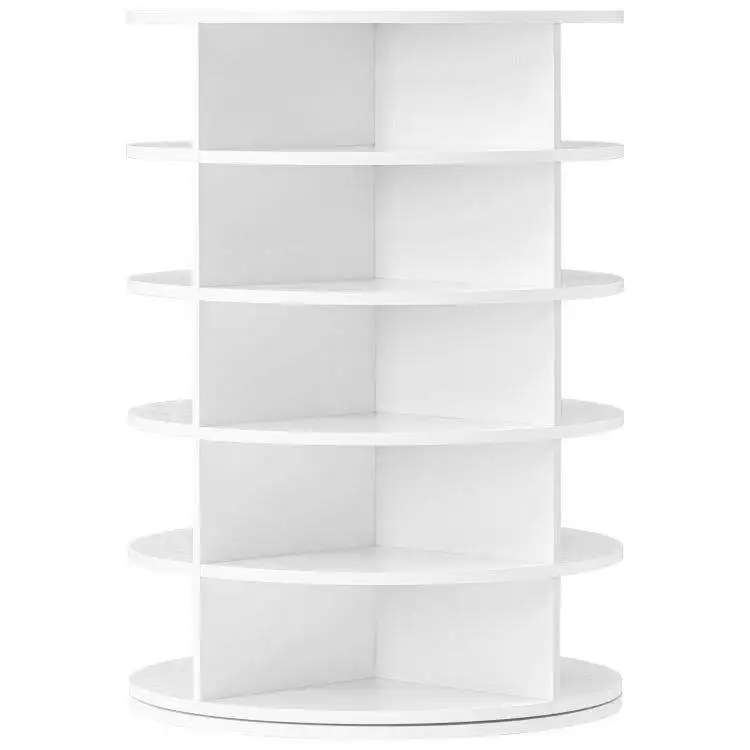 Customized Size shoe carousel 360 rotating shoe rack tower 5 tier storage cabinet rotating shoe racks