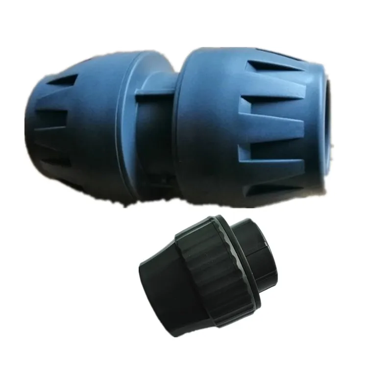 Straight coupler and end plug,PE COMPRESSION PIPE FITTINGS