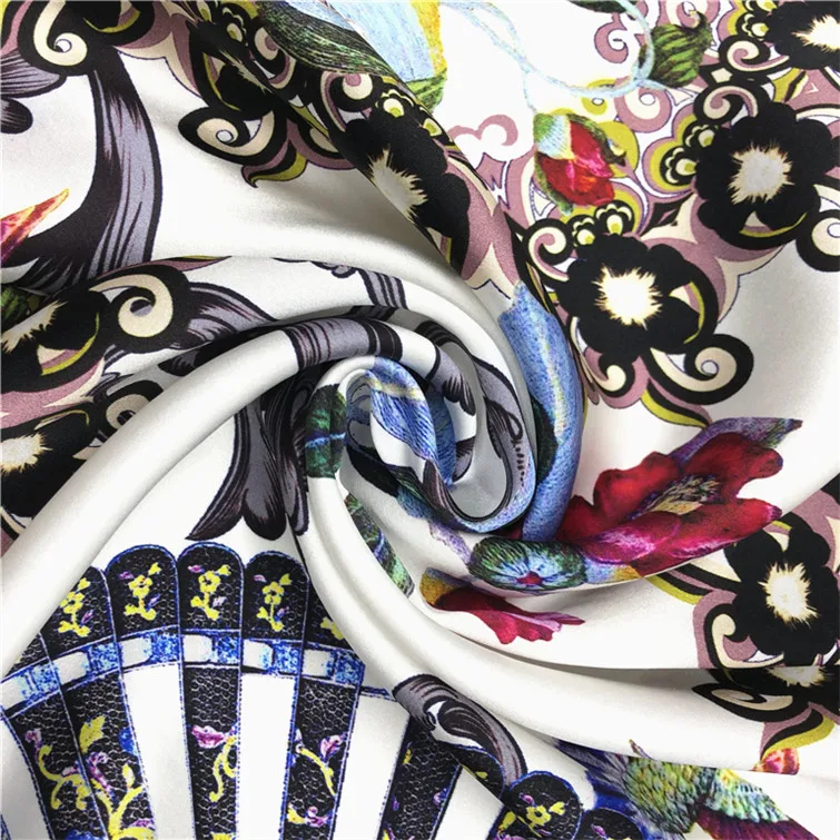 
Ombre silk satin fabric custom digital printed your designs fabric 