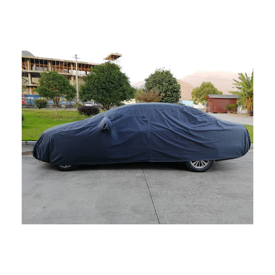 Универсальный автомобильный чехол из ткани от китайских производителей водонепроницаемый полноразмерный автомобильный чехол с защитой от дождя и солнца для автомобиля