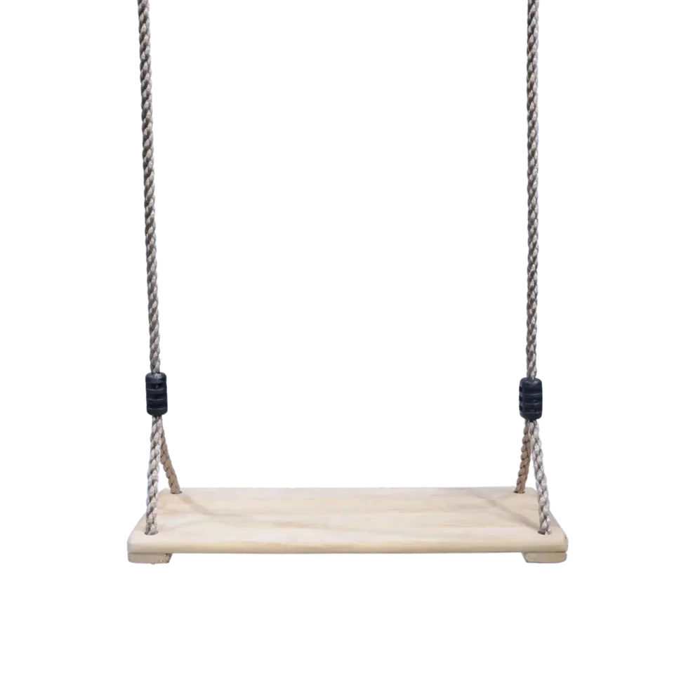 Factory Direct Sale Outdoor Garden Adjustable Rope High Quality Kids Durable Wooden Swing Board