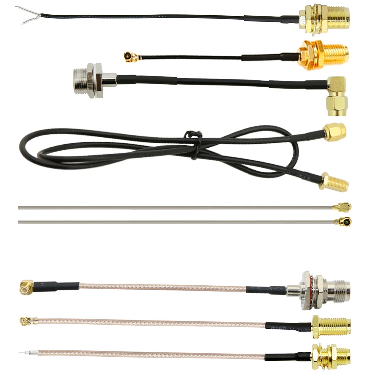 OEM RF jumper coaxial pigtail ipx cable 1.13/RG174/RG178/RG316/RG58/LMR200/LMR400 with UFL/TNC/BNC/IPX SMA Connector Cable