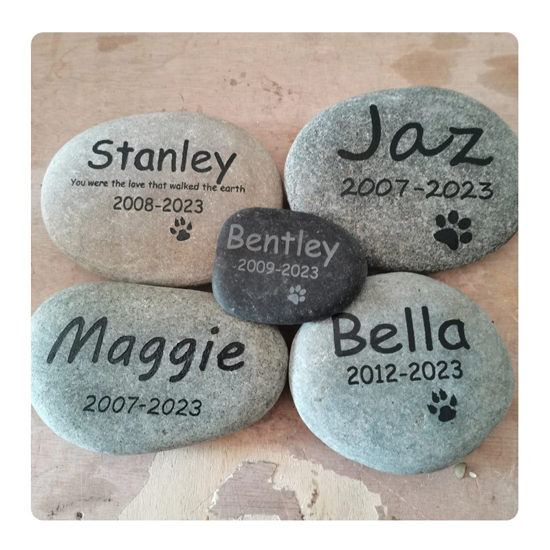 Natural Reiki Healing engraving River Stones Pebble Carved Lettering Inspirational Custom Words Customized For Gift & Souvenirs
