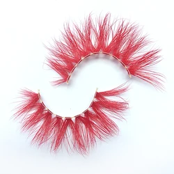 Muting Wholesale Private Label Colorful Eyelashes Box Manufacturer 3D Real Mink Lashes Color