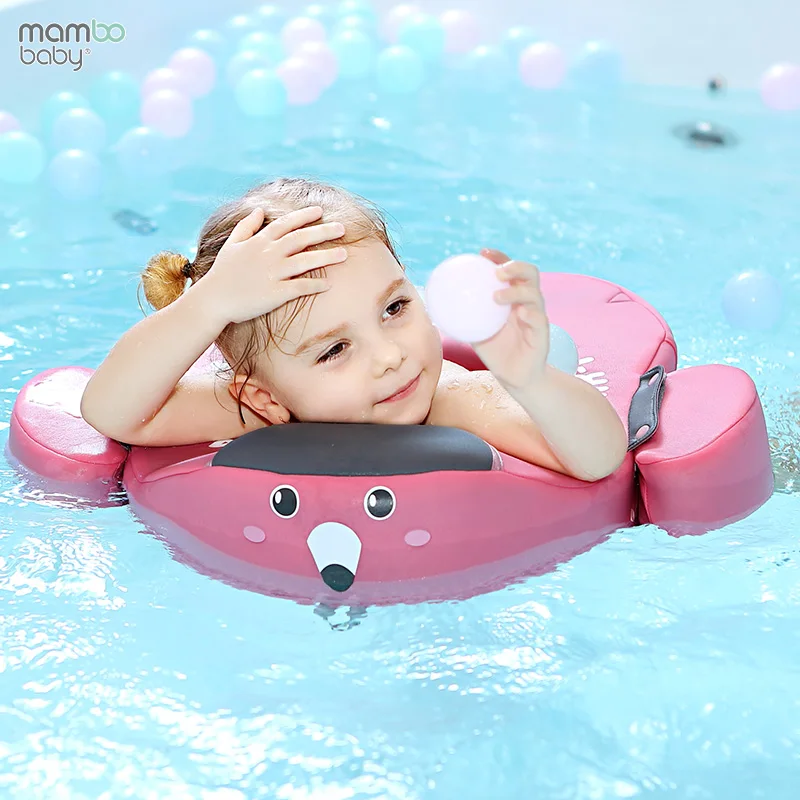 Mambobaby Baby Float Mambo Swimming Ring Non-inflatable Kids Swim Trainer Animals Float for Kids Toddler Swimming Pool Floatie