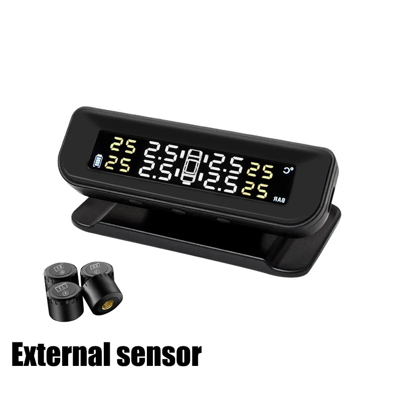 Беспроводной автомобильный монитор давления в шинах датчик TPMS система контроля солнечный