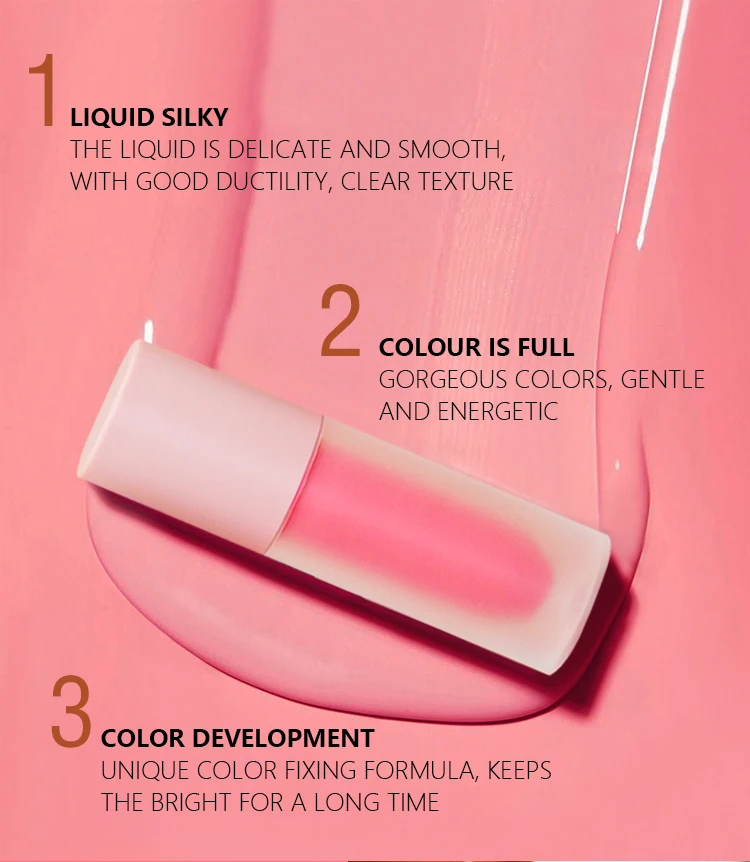 Low MOQ cosmetic private label Liquid Blush OEM wholesale Nude Makeup Naturally vegan Blusher Liquid