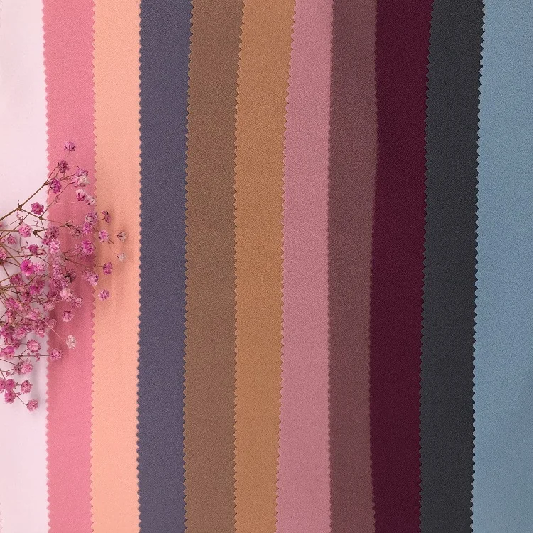 
MOSS CREPE 100%POLYESTER WOVEN MUSLIM LADY DRESS FABRIC 