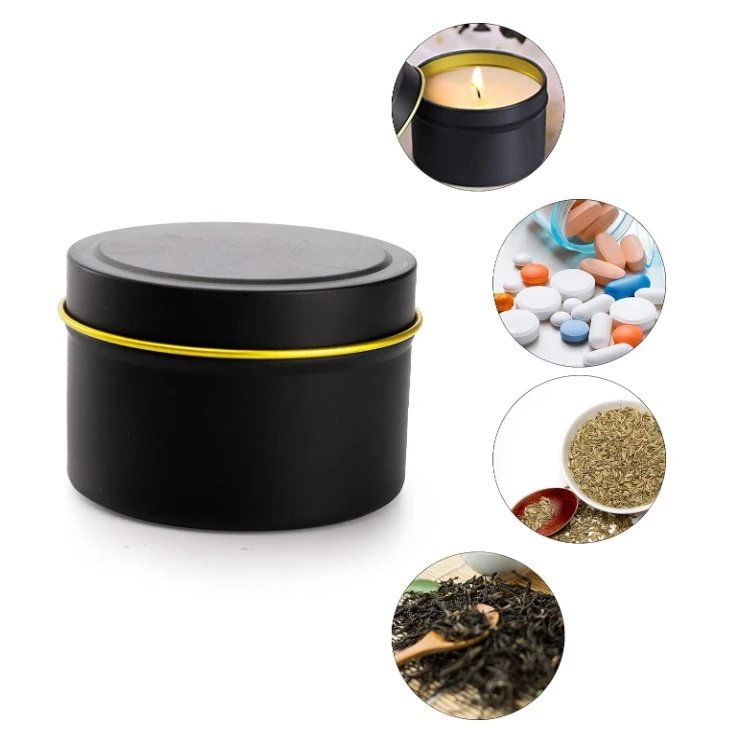 2 Oz 4 Oz 6 Oz 8 Oz 16 Oz Metal Container For Candle Metal Tin Cans For Candles Metal Tin Candle Jar Empty