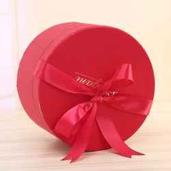 Custom Gift Packaging Cardboard Box For Flowers Wedding Decoration Cylinder Round Candy Flower Boxes