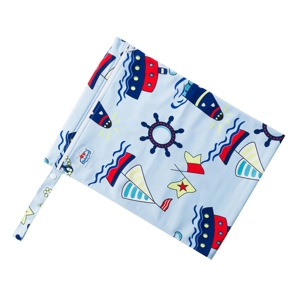 Custom Design Waterproof Wet Tote Nappy Mommy Bag Baby Travel Diaper Changing Mat Tote Cloth Nappy Bag