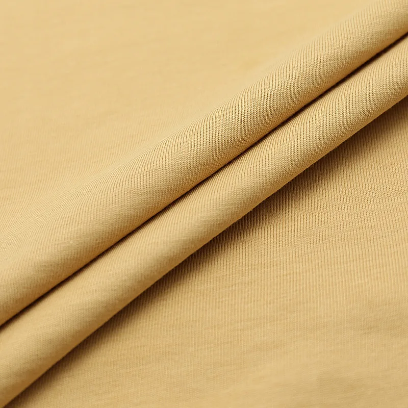 Top Quality Textile 32s Double Yarn 220gsm Oversize 100% Cotton Knitting Jersey T-shirt Fabric