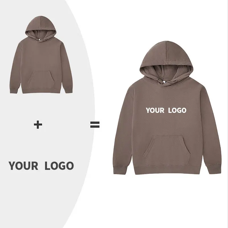 Manufacturers for Customs Men Clothes Pure Cotton Pullover No String Hoodie with Big Pocket Thick Silicone Printing Men Hoodies