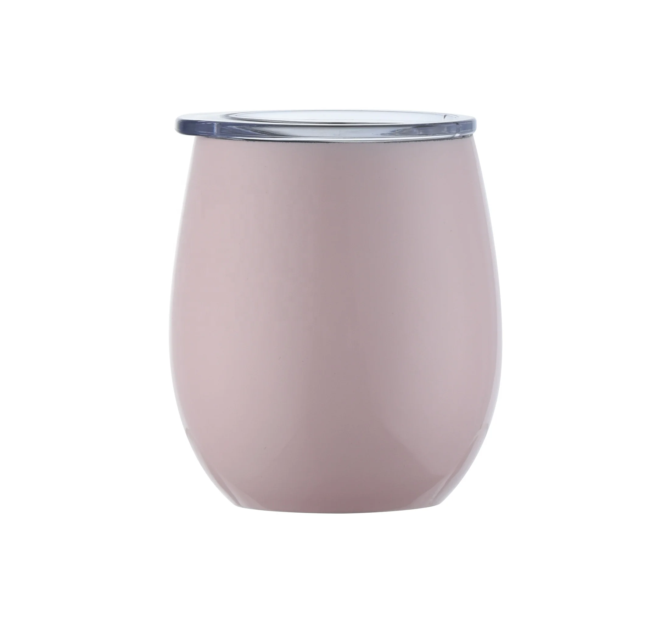 2022 double wall insulation 304 custom logo coffee mug with lid egg shape special design wholesale