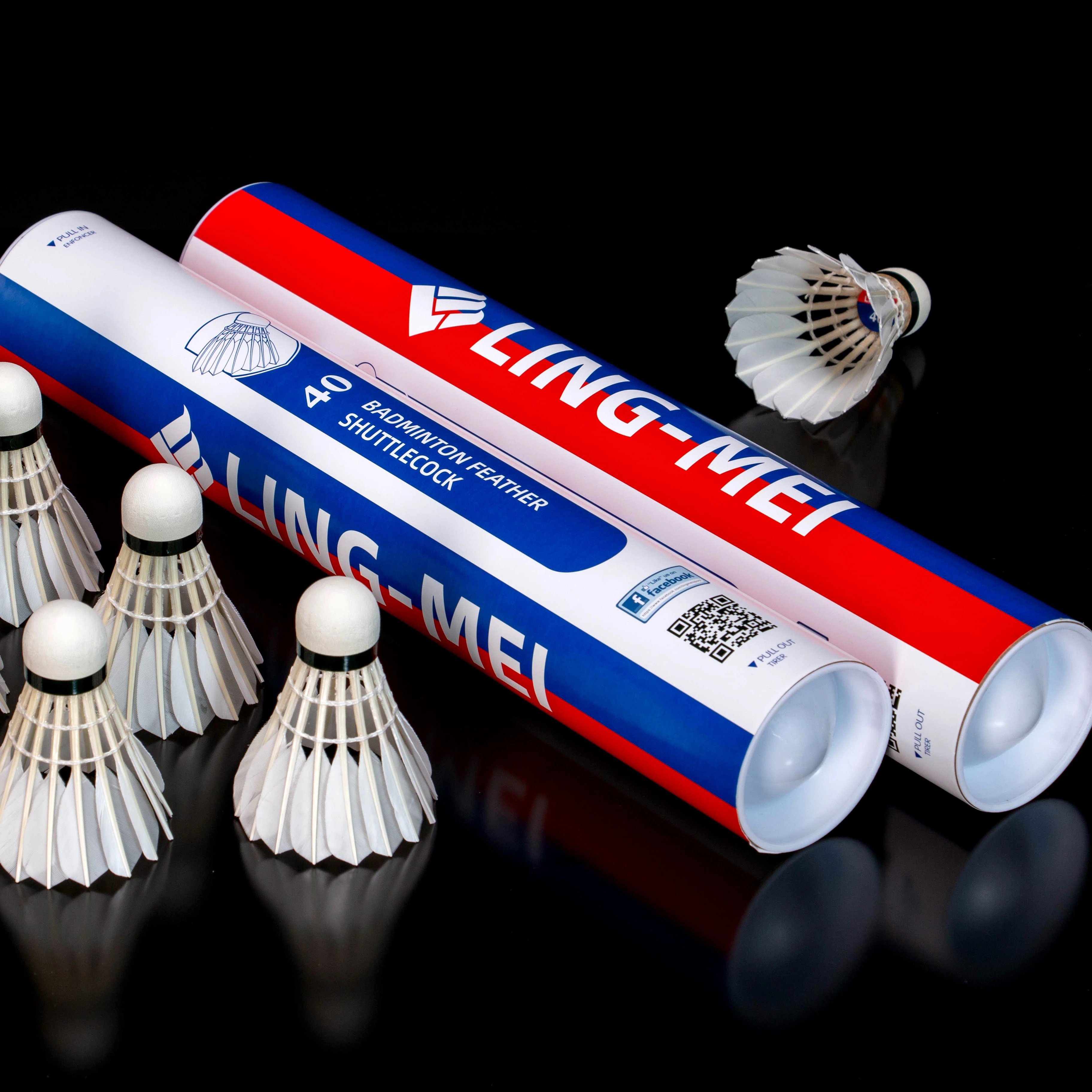 Hot Sales to Japan Korea Malaysia Best quality Best Price Sufficient Stock Badminton Shuttlecock Goose Duck Feather LINGMEI-40