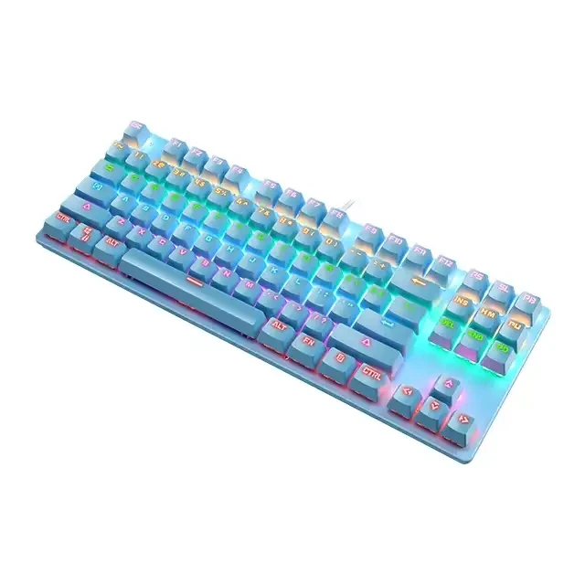 Профессиональная механическая клавиатура K550 с подсветкой USB 2 0 RGB-светодиодом 87 клавиш сертификация CE полная комплектация на