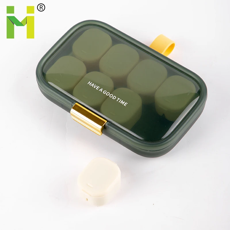 Logo pill storage box container organizer case wholesale pp travel pocket pill box