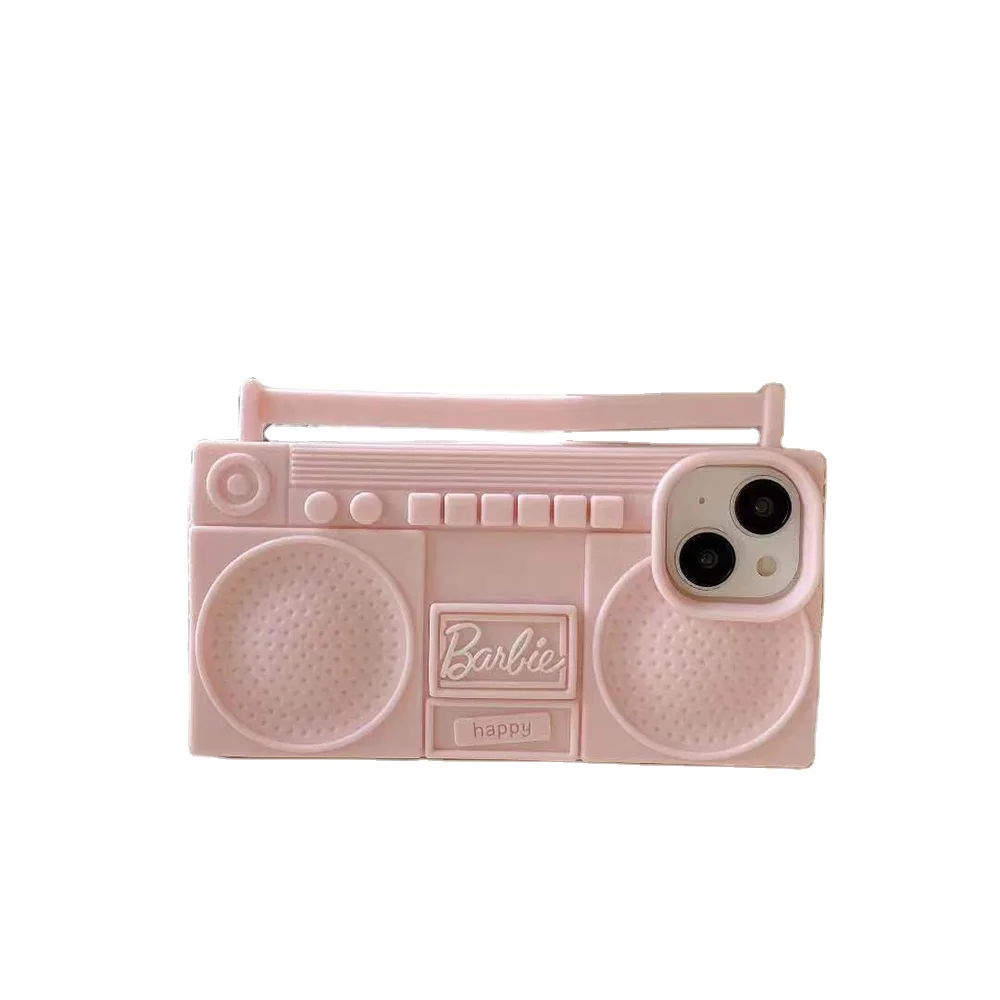Lovely pink luxury women 3d barbie cute mobile phone case for iPhone 14 13 12 11 Pro Max silicone protection cover cases for gir