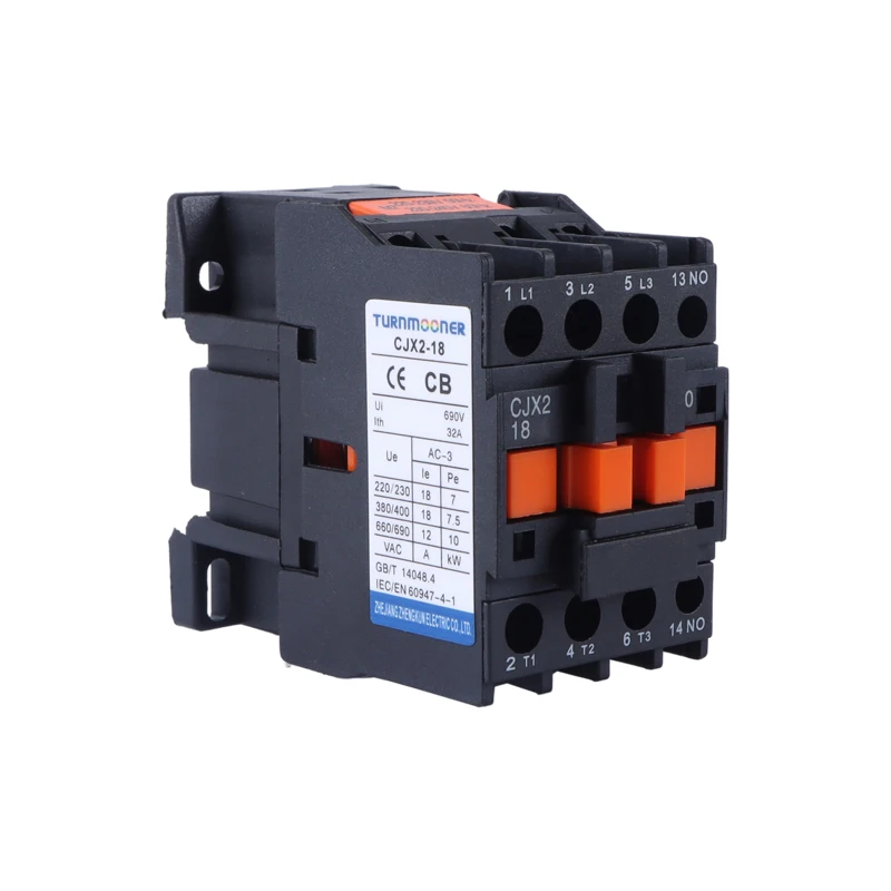 turnmooner cjx2 18 ac contactor 24V 36V 48V 110V 220V 380V ac electrical magnetic contactor 3 phase