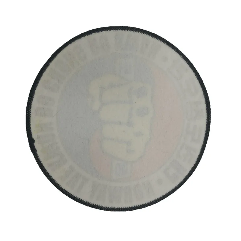 Heat Transfer Printed Merrow Border Custom brand  logo Garment Dye Sublimation Patches