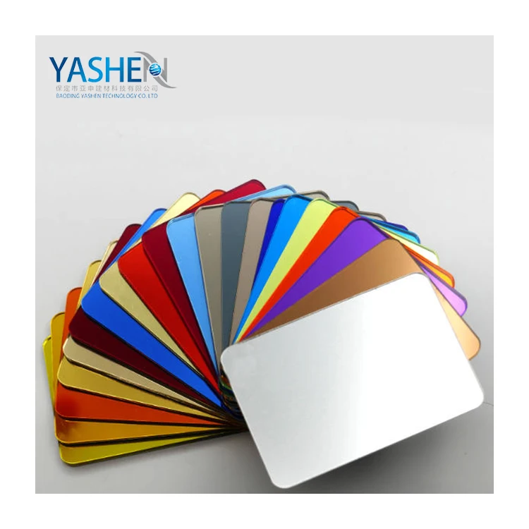 Laser cutting black mirror acrylic sheet gold acrylic sheet for sale