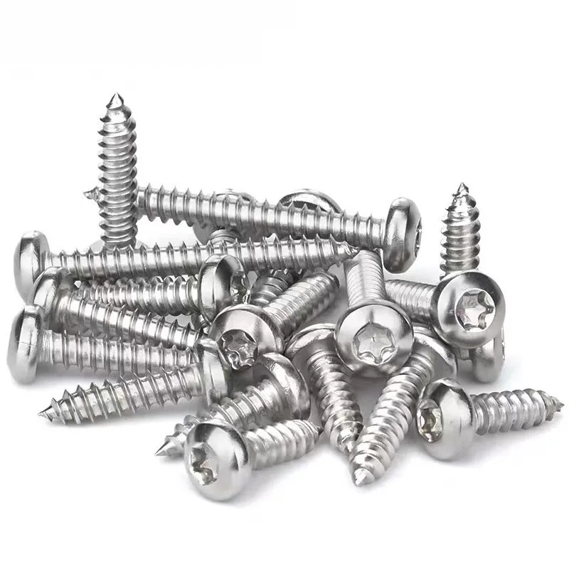 Manufacturer Elements Precision 304 stainless steel  plum blossom groove screw Torx Pan Head anti-theft tapping wood screws
