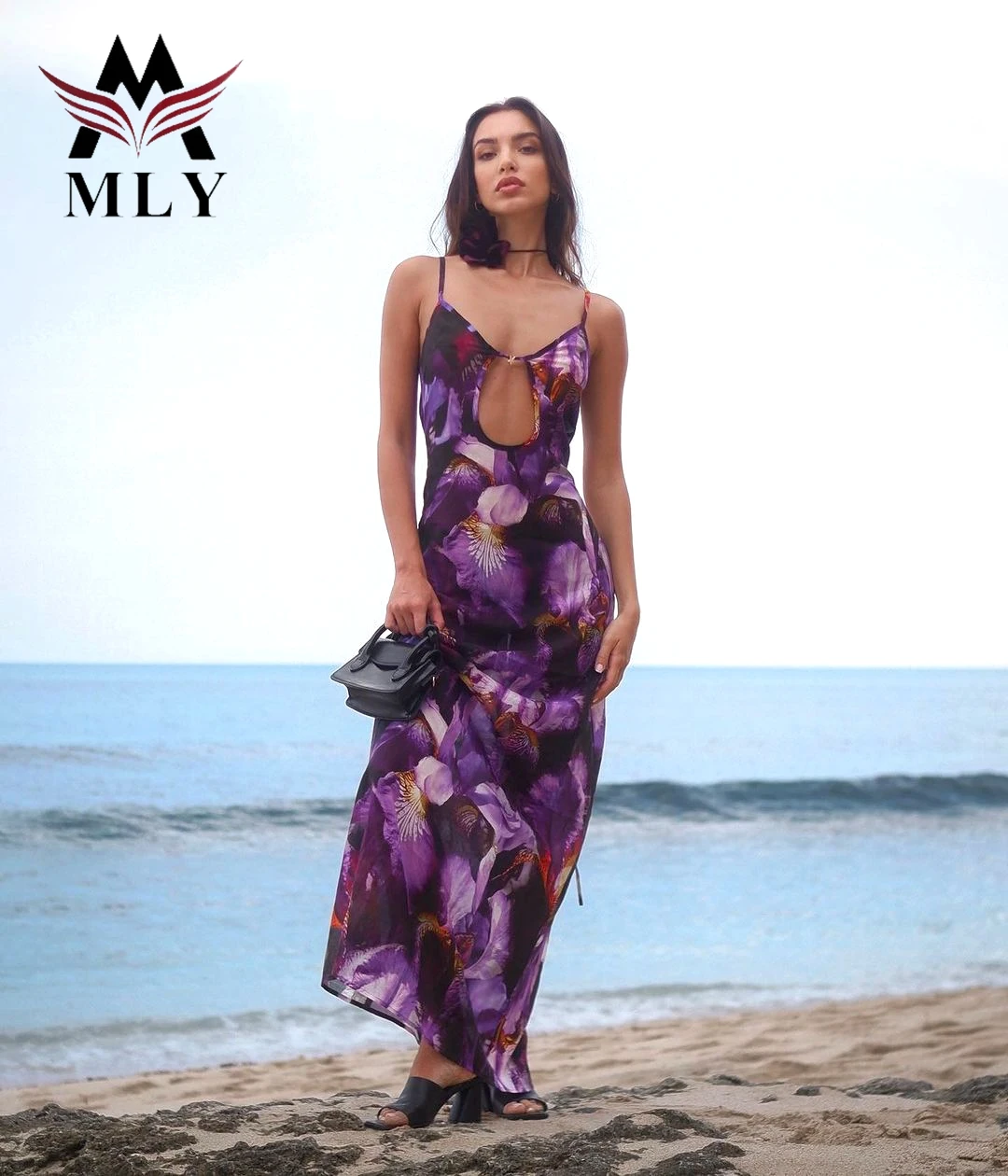 MLY New Print Swimsuit Ladies Swimwear Beachwear Sarong Rash Guard Dress Swimsuit Custom