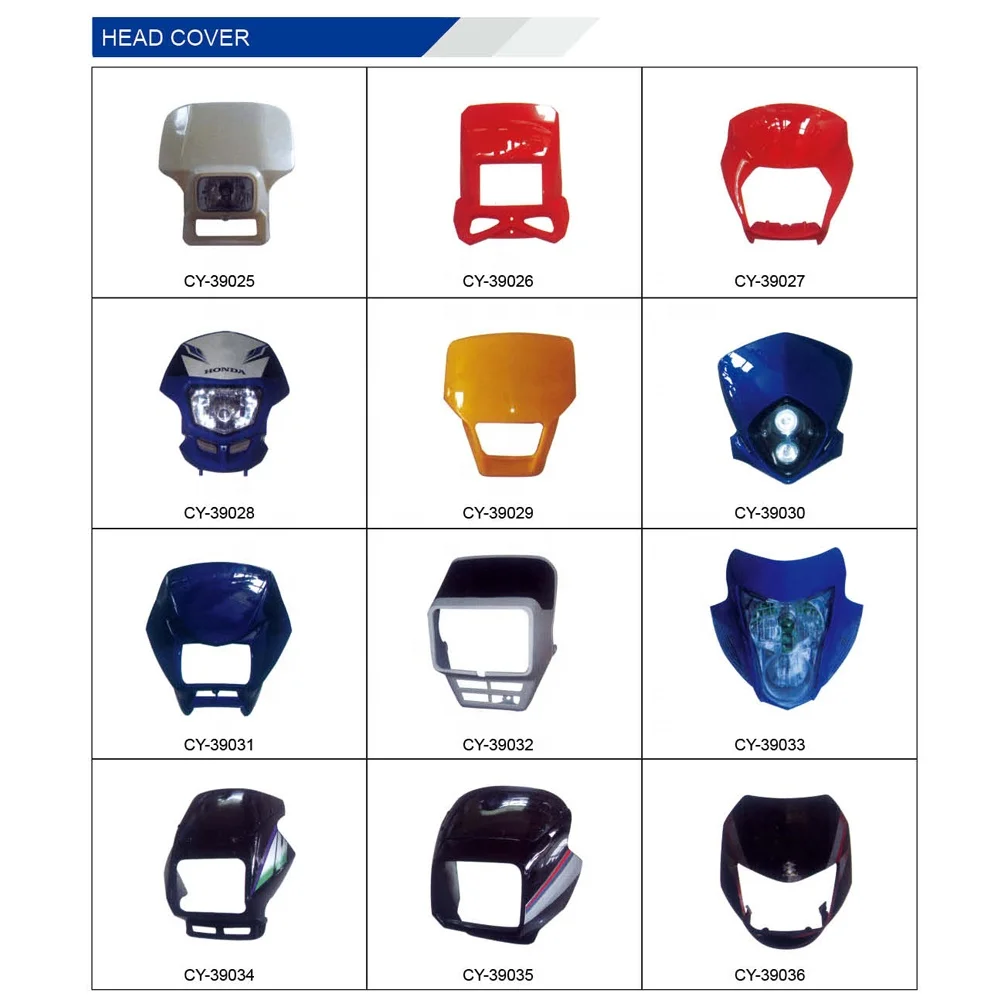 Motorcycle parts headlight lens cover Headlight assembly motor bike Head light washer cover headlight cover for Suzuki Honda KTM