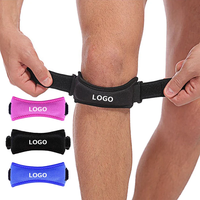 
2021 Custom Logo Professional Patella Brace Support Stabilizer Patella Knee Strap for Knee Pain Relief 